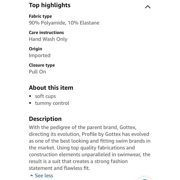 Profile by Gottex Swimsuit Womens 10 Moroccan Escape‎ V Neck Black Geo One Piece - Picture 6 of 9